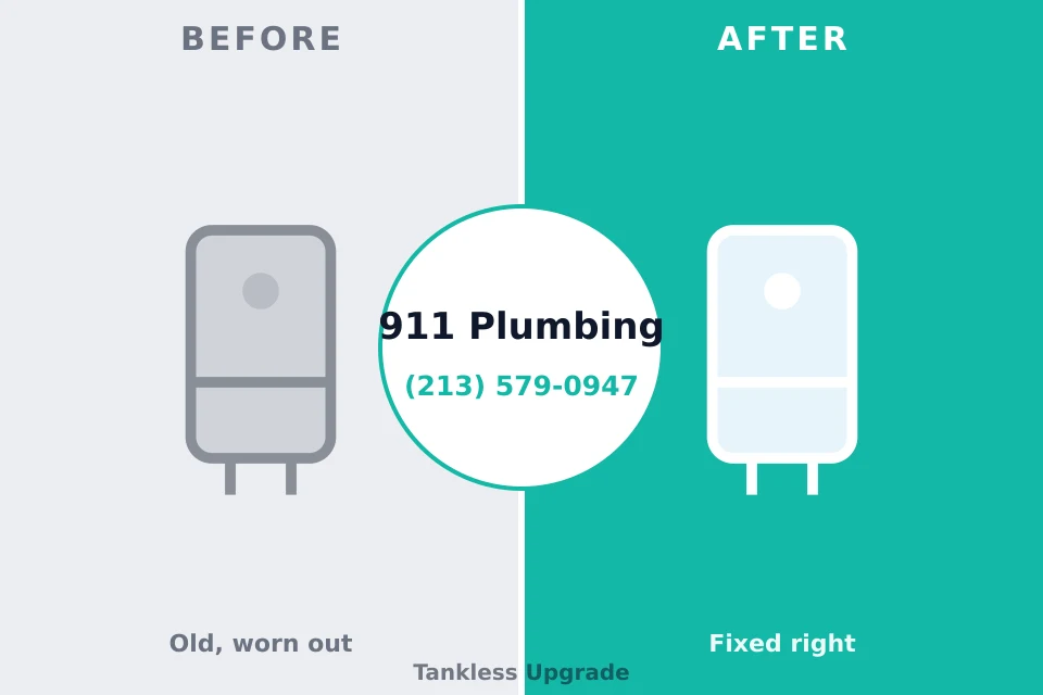 Before and after: plumbing company Carson, CA